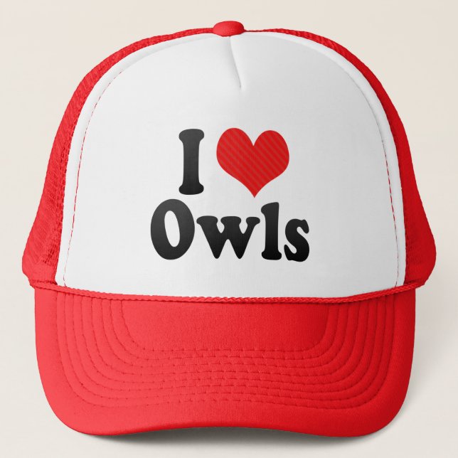 I Love Owls Trucker Hat (Front)