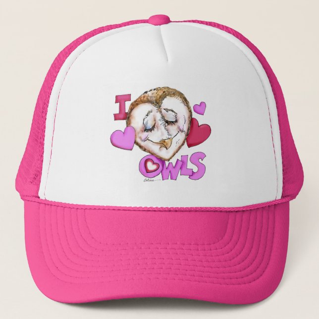 I love Owls Trucker Hat (Front)
