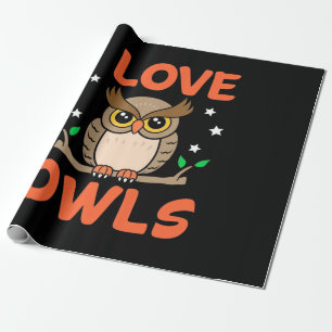 I Love Owls Wrapping Paper