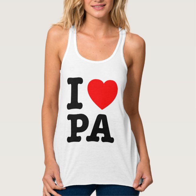 I LOVE PA Pennsylvania Singlet (Front)