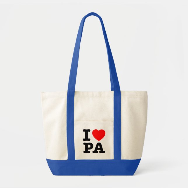 I LOVE PA Pennsylvania Tote Bag (Front)