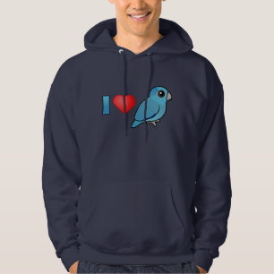 I Love Pacific Parrotlets (blue) Hoodie