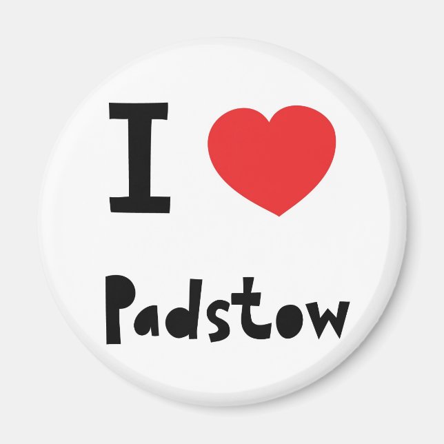 I love Padstow Magnet (Front)