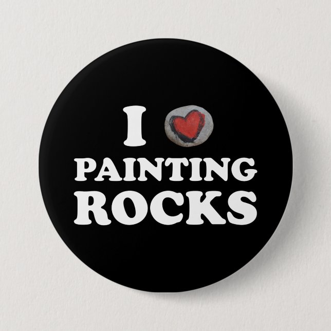I Love Painting Rocks Cute Rock Painter 7.5 Cm Round Badge (Front)