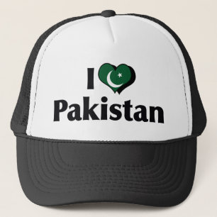 I Love Pakistan Flag Trucker Hat