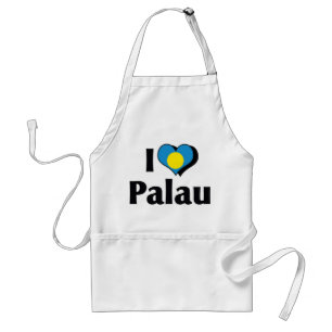 I Love Palau Flag Standard Apron