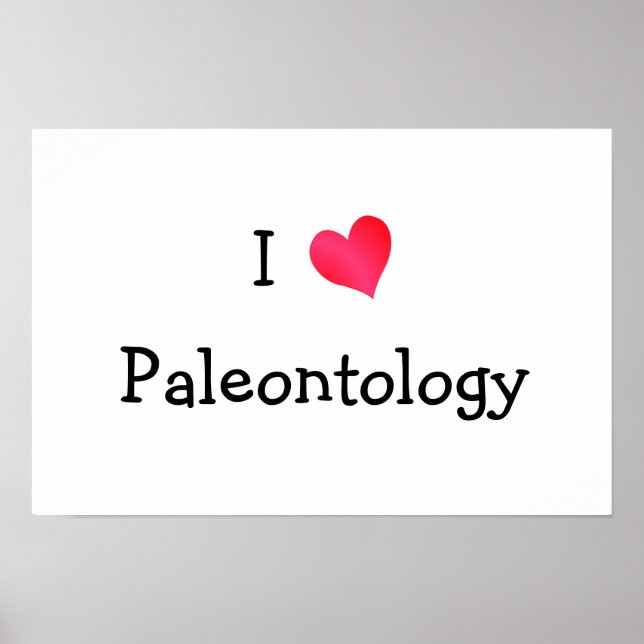 I Love Paleontology Poster (Front)
