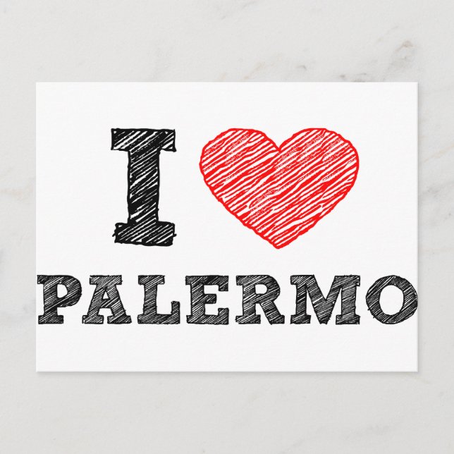 I love Palermo Postcard (Front)