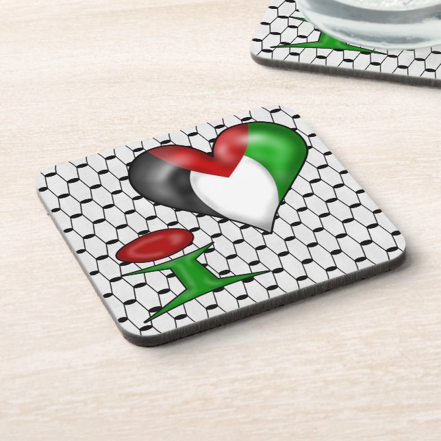 I love Palestine Coaster (Left Side)