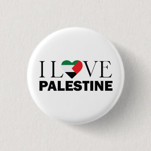 I Love Palestine customised 3 Cm Round Badge