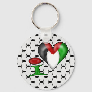 I love Palestine Key Ring