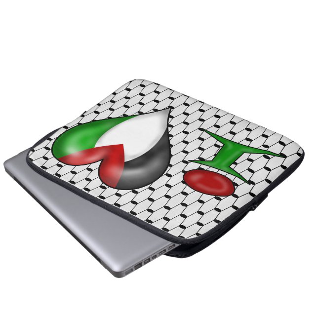 I love Palestine Laptop Sleeve (Front Bottom)