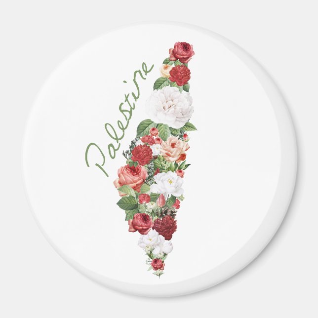 I Love Palestine My Homeland Palestinian Map Groce Magnet (Front)