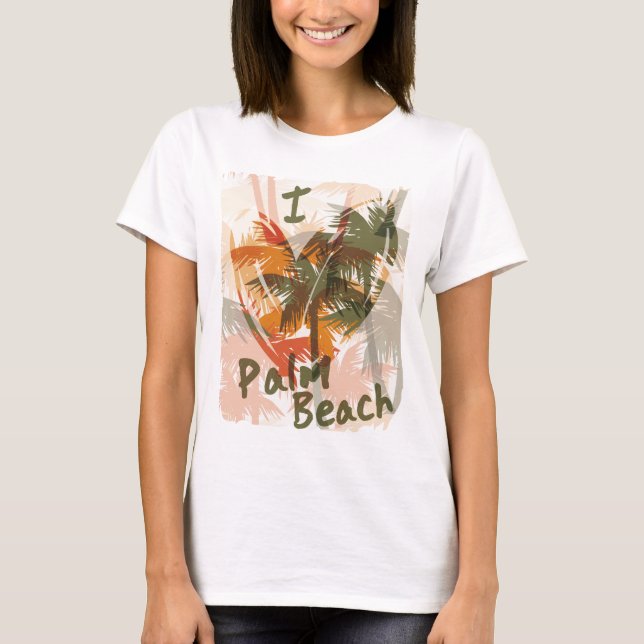 I Love Palm Beach Fun Shirt (Front)