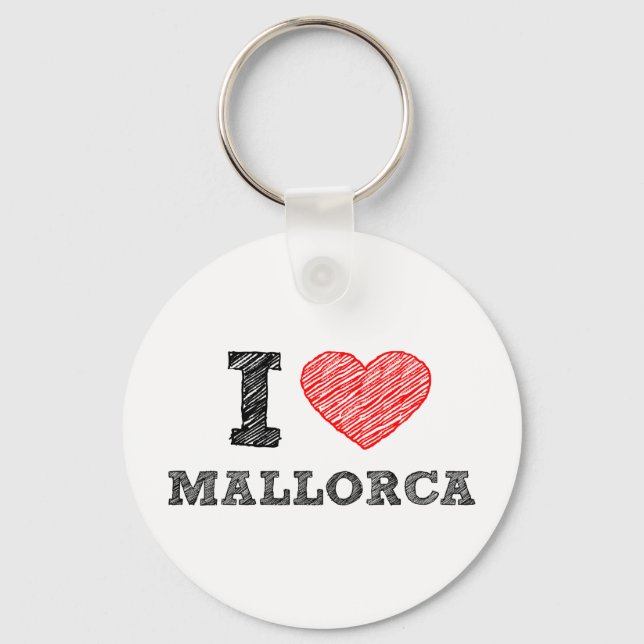 I Love Palma de Mallorca Key Ring (Front)