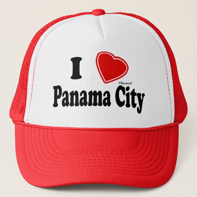 I Love Panama City Trucker Hat (Front)