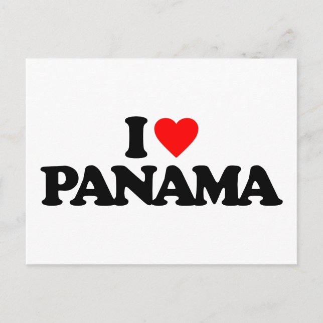 I LOVE PANAMA POSTCARD (Front)