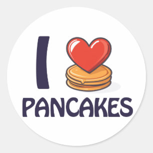 I love Pancakes T-Shirt Classic Round Sticker