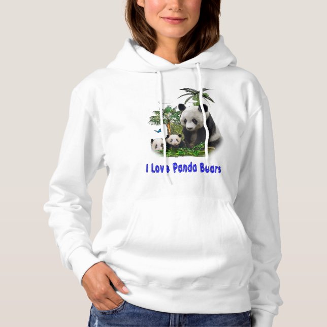 I love panda Bears Hoodie (Front)