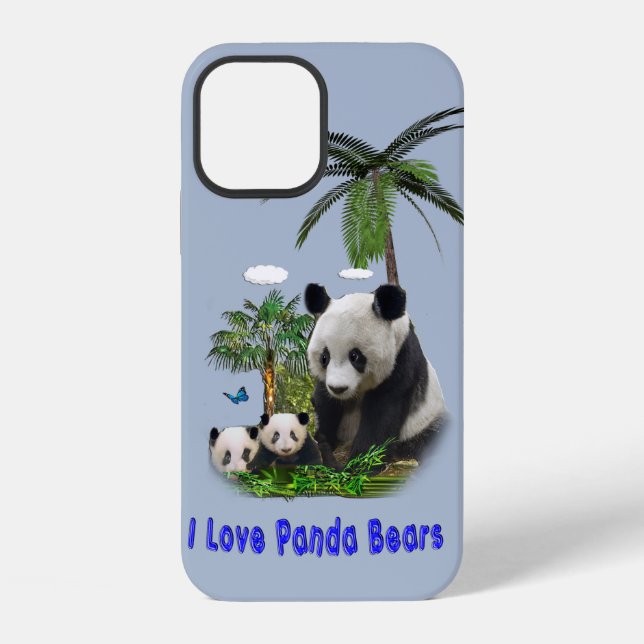 I love panda Bears iPhone Case (Back)