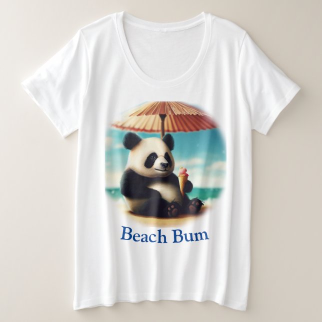 I love panda Bears Plus Size T-Shirt (Design Front)