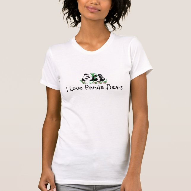 I Love Panda Bears T-Shirt (Front)