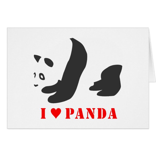 I Love Panda (Black) (Front Horizontal)