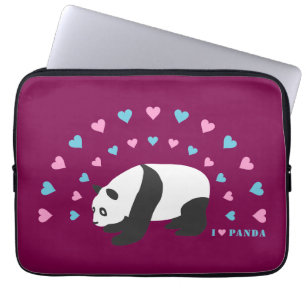 I Love Panda Laptop Sleeves