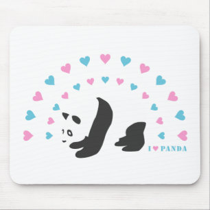 I Love Panda Mouse Pad