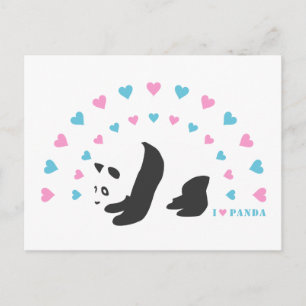 I Love Panda Postcard
