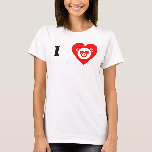 I LOVE PANDA T-Shirt (Front)
