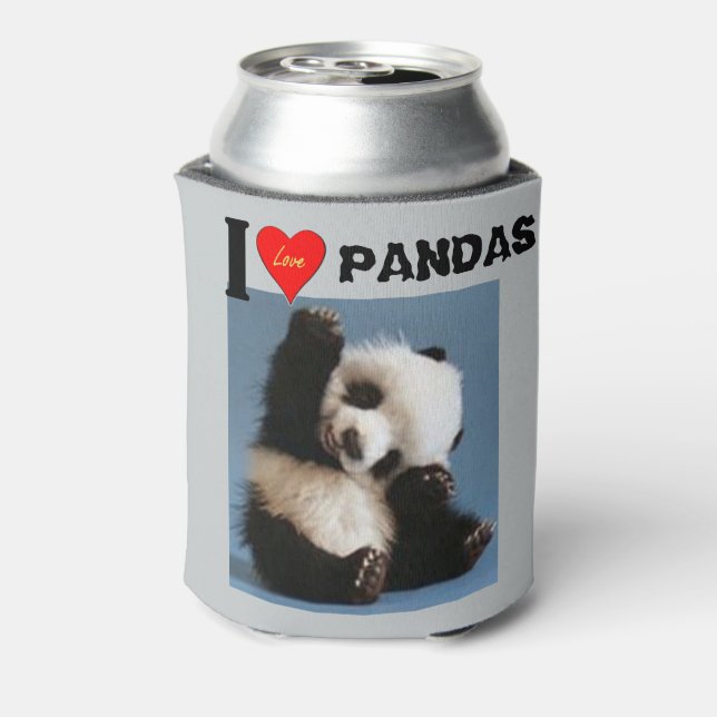 I LOVE PANDAS CAN COOLER (Can Back)