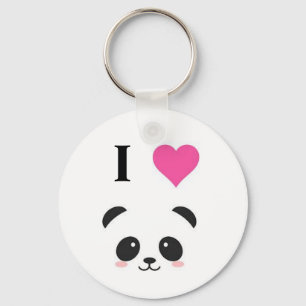 I love pandas key ring