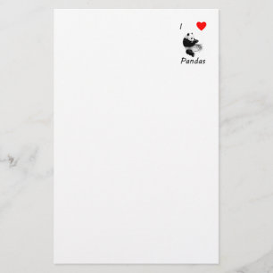 I Love Pandas Stationery