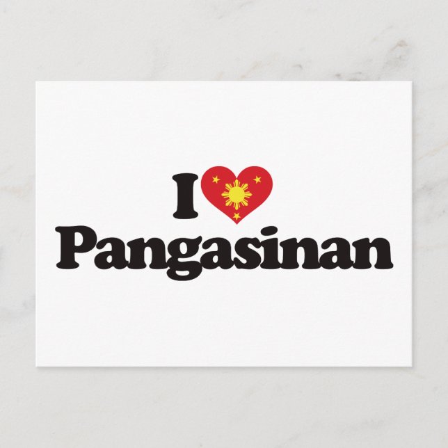 I Love Pangasinan Postcard (Front)