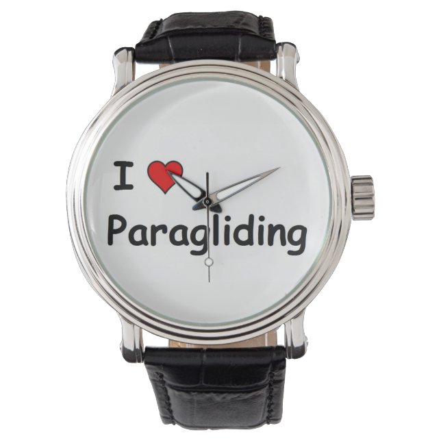I Love Paragliding Watch (Front)
