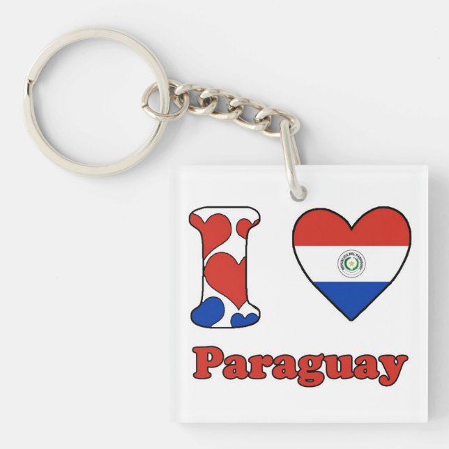 I love Paraguay Key Ring (Front)