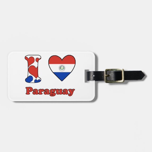 I love Paraguay Luggage Tag (Front Horizontal)