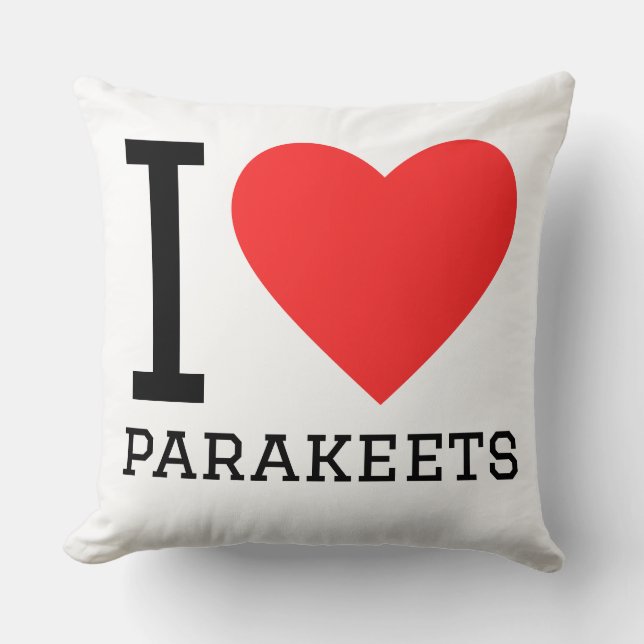 I love parakeets cushion (Front)