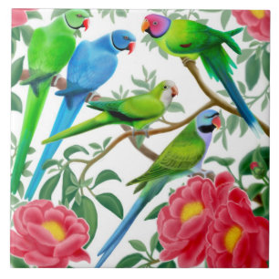 I Love Parakeets Tile