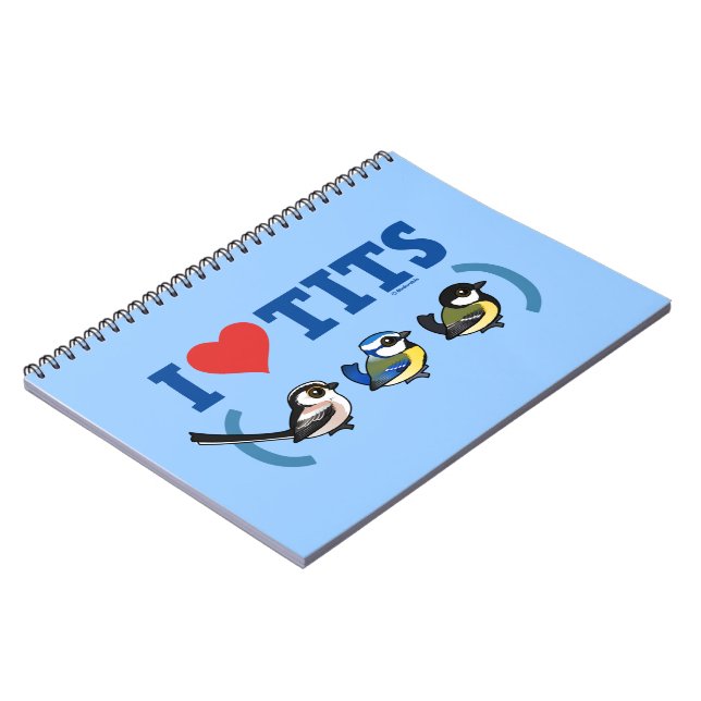 I Love Paridae EU Spiral Notebook (Left Side)