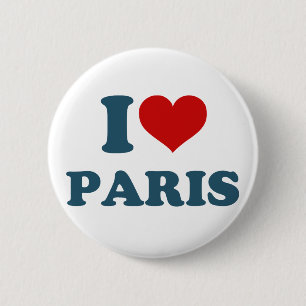 I Love Paris 6 Cm Round Badge