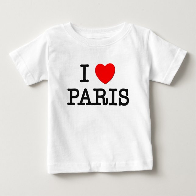 I Love Paris Baby T-Shirt (Front)