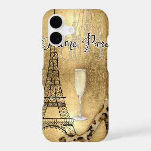 I Love Paris Chic Gold Eiffel Tower Fashion Shoes