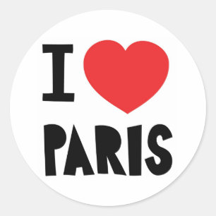 I love Paris Classic Round Sticker