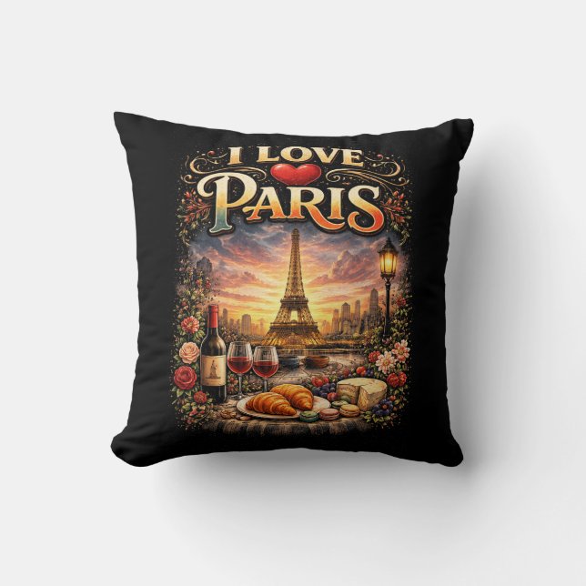 I Love Paris Cushion (Front)