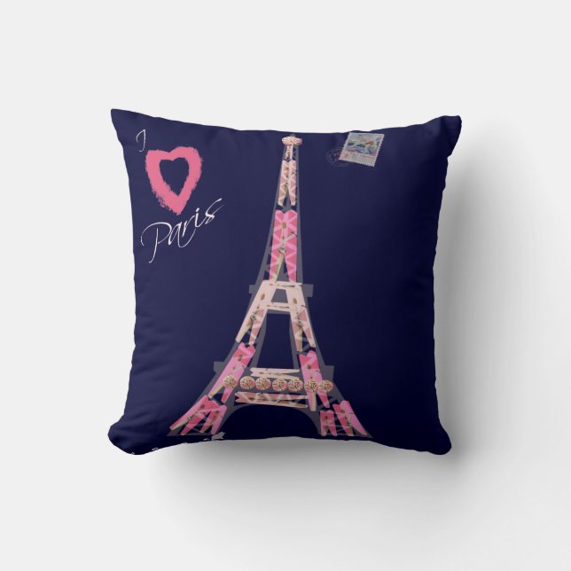 I Love Paris Cushion (Front)
