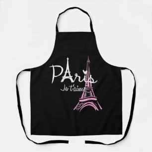 I Love Paris Eiffel Tower France French Souvenir Apron
