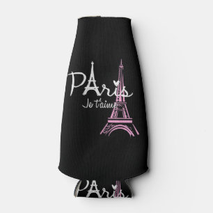 I Love Paris Eiffel Tower France French Souvenir Bottle Cooler