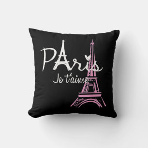 I Love Paris Eiffel Tower France French Souvenir Cushion